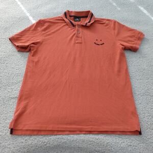PS Paul Smith Shirt Mens XL Smile Logo Red Polo Short Sleeve